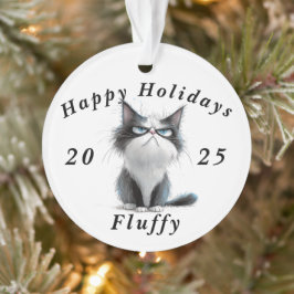 Grumpy Cat sarkastisch Glückliche Feiertage Weihna Ornament