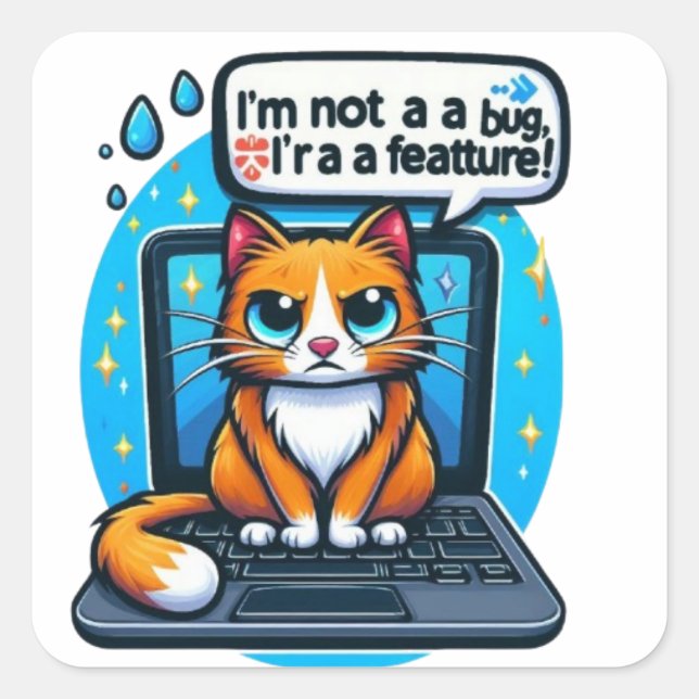 Grumpy Cat Sticker - Funny Cat Lover Sticker (Vorderseite)