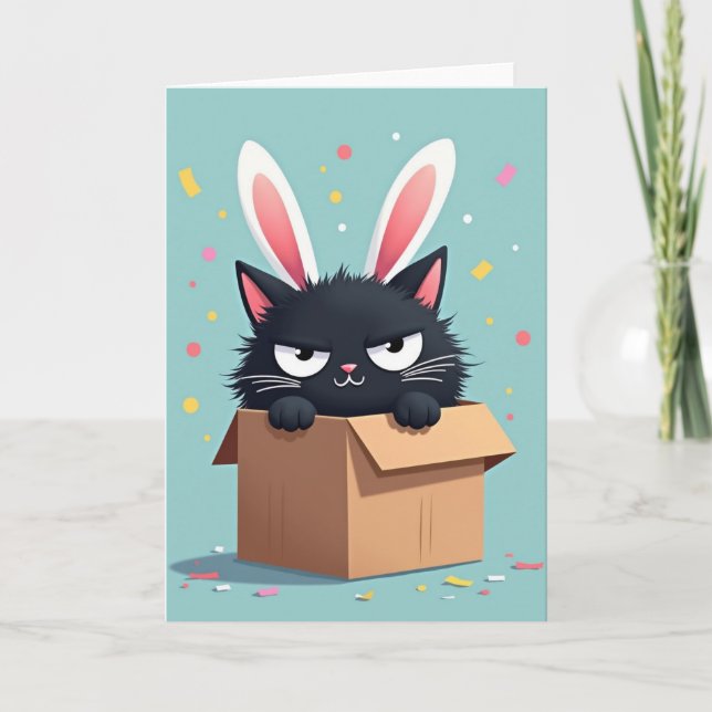 Grumpy Cat Überraschungsparty-Karte Karte (Vorderseite)