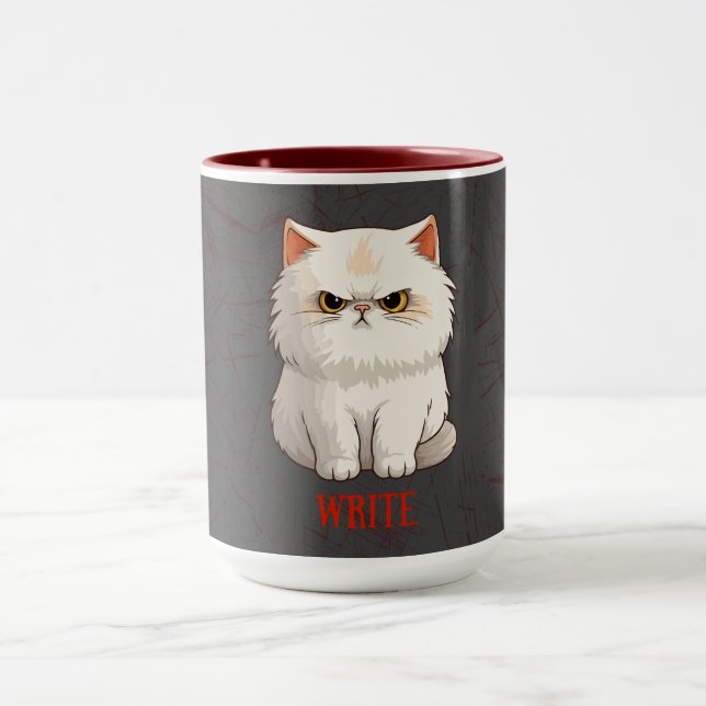 Grumpy Cat Writer Motivation Tasse (Zentrum)