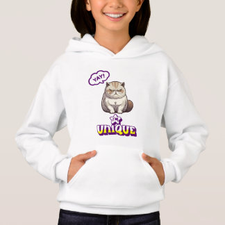Grumpy Cat "YAY! I'm Unique" Funny Kids Pullover 