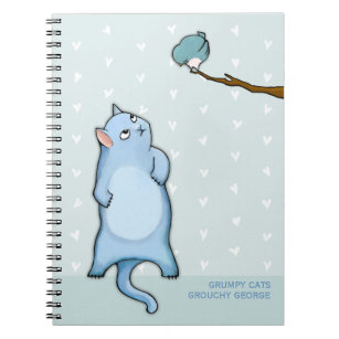 Grumpy Cats Grouchy George hearts Notebook Notizblock