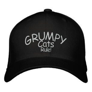 Grumpy Cats Rule! Bestickte Baseballkappe