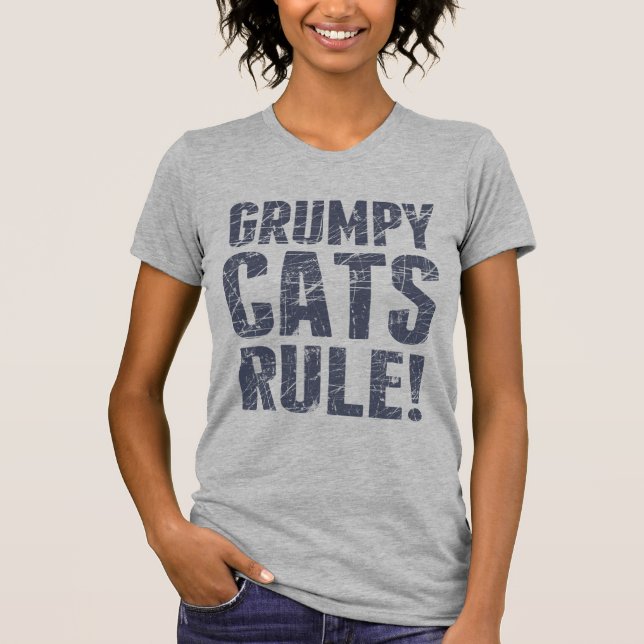 Grumpy Cats Rule! T-Shirt (Vorderseite)