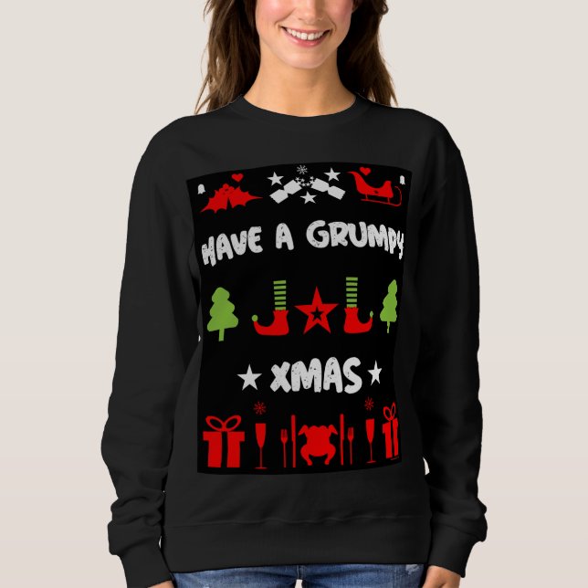 Grumpy Christmas Sweatshirt (Vorderseite)