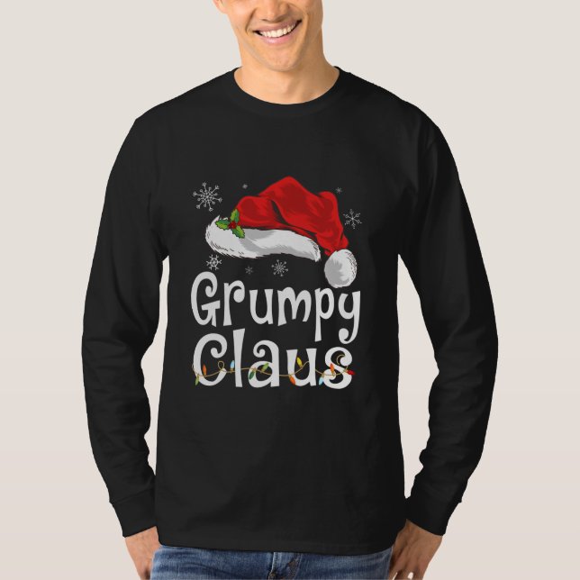 Grumpy Claus Shirt Weihnachts Pajama Familie (Vorderseite)
