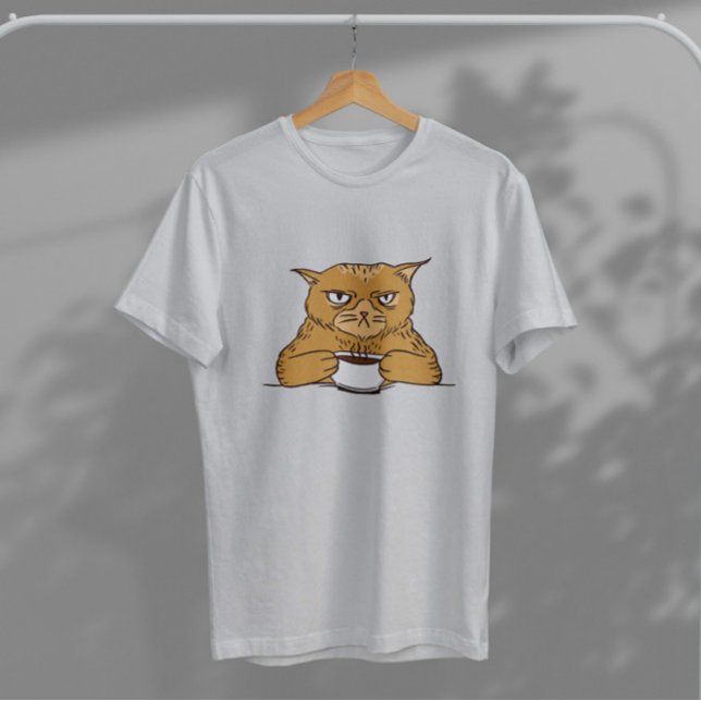 Grumpy Coffee Cat T-Shirt (Von Creator hochgeladen)