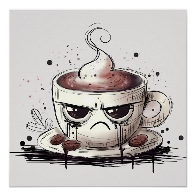 Grumpy Coffee Poster (Vorderseite)