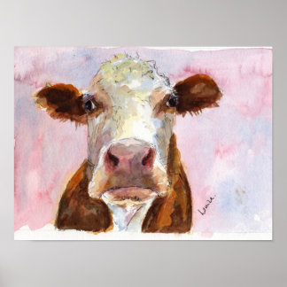 Grumpy Cow Poster