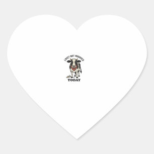 Grumpy Cow Valentine mürrisches Bauernhof Humor Sh Herz-Aufkleber