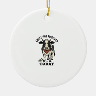 Grumpy Cow Valentine mürrisches Bauernhof Humor Sh Keramik Ornament