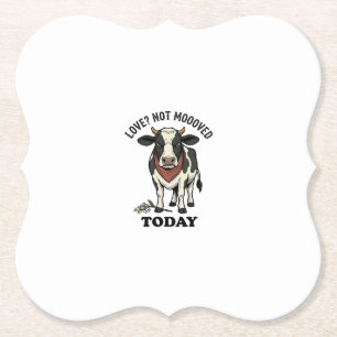 Grumpy Cow Valentine mürrisches Bauernhof Humor Sh Untersetzer