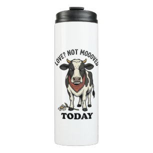 Grumpy Cow Valentine mürrisches Bauernhumor-Shirt Thermosbecher