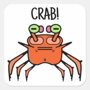Grumpy Crab Lustiger Aufkleber