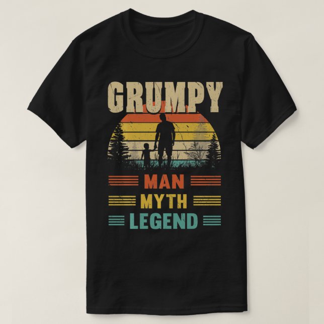 Grumpy Der Mann Der Mythos der Legende Papa Vater  T-Shirt (Design vorne)
