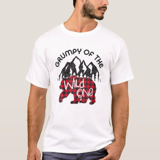 Grumpy der Wilden ein erster Geburtstag Rot Karier T-Shirt