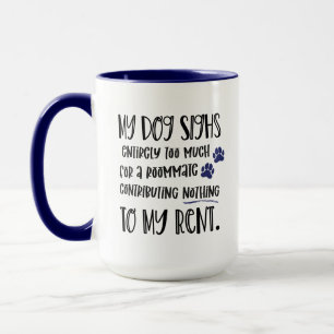 Grumpy Dog Funny Zitat mit Foto Navy Tasse