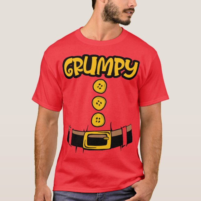 grumpy dwarf halloween costume matching shirt vint (Vorderseite)