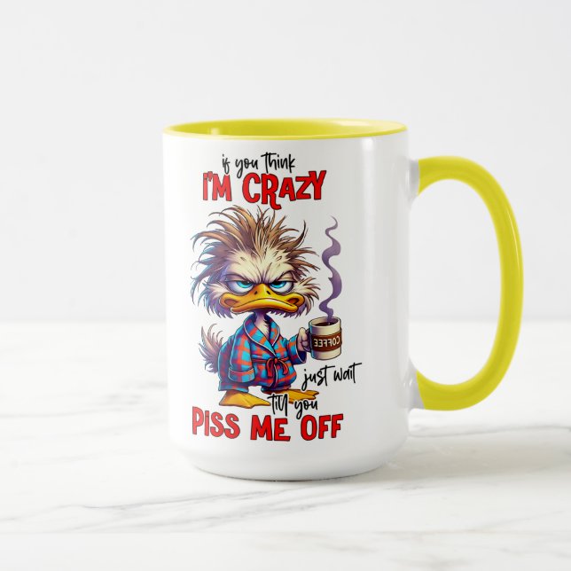 Grumpy-Ente Sarkastischer-Kaffee-Spruch Tasse (Rechts)