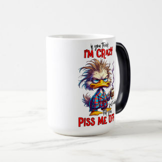Grumpy-Ente Sarkastischer-Kaffee-Spruch Verwandlungstasse