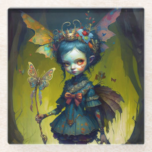 Grumpy Fairy Pixie Fantasy Art Glasuntersetzer