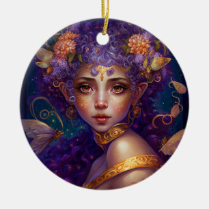 Grumpy Fairy Pixie Fantasy Art Keramik Ornament