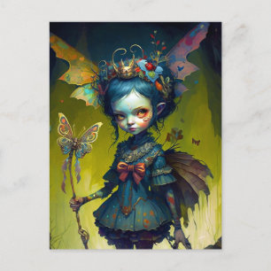 Grumpy Fairy Pixie Fantasy Art Postkarte