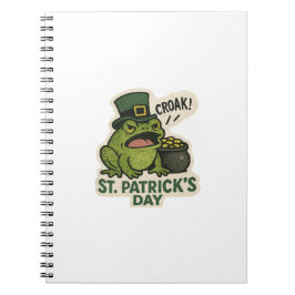 Grumpy Frog St.Patrick's Day Notizblock