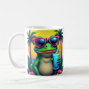 Grumpy Frog Y2K Klapphandy Slushy Vaporwave Tropi Kaffeetasse