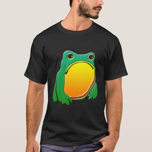 Grumpy Frog Zeichne Japanisch von Matsumoto Hoji T-Shirt (Vorderseite)