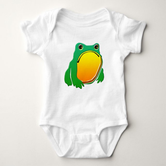 Grumpy Frog zeichnete japanische Kunst von Matsumo Baby Strampler (Vorderseite)