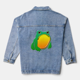 Grumpy Frog zeichnete japanische Kunst von Matsumo Jeansjacke
