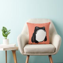 Grumpy Frog zeichnete japanische Kunst von Matsumo Kissen