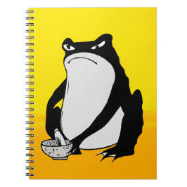 Grumpy Frog zeichnete japanische Kunst von Matsumo Notizblock