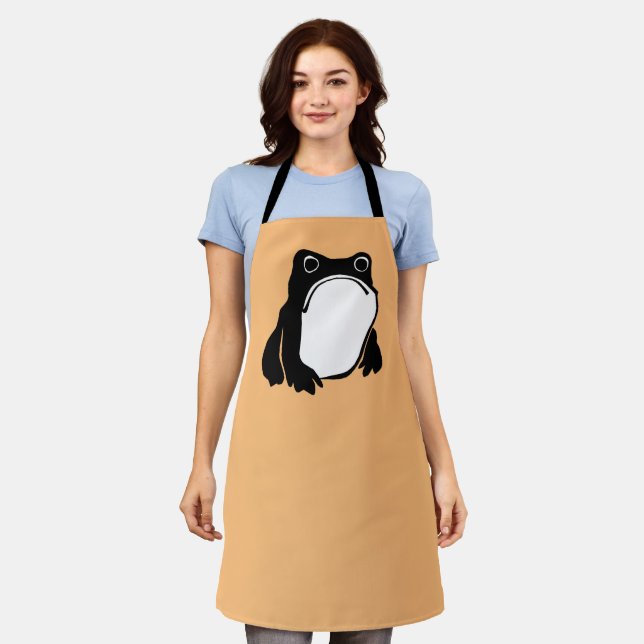 Grumpy Frog zeichnete japanische Kunst von Matsumo Schürze (Getragen)