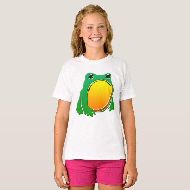 Grumpy Frog zeichnete japanische Kunst von Matsumo T-Shirt (Vorne ganz)