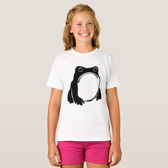 Grumpy Frog zeichnete japanische Kunst von Matsumo T-Shirt (Vorne ganz)