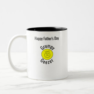Grumpy Geezer kleines gebogenes Textlogo Zweifarbige Tasse