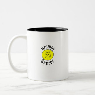 Grumpy Geezer kleines gebogenes Textlogo Zweifarbige Tasse