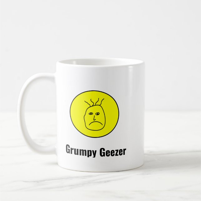 Grumpy Geezer Logo Kaffeetasse (Links)