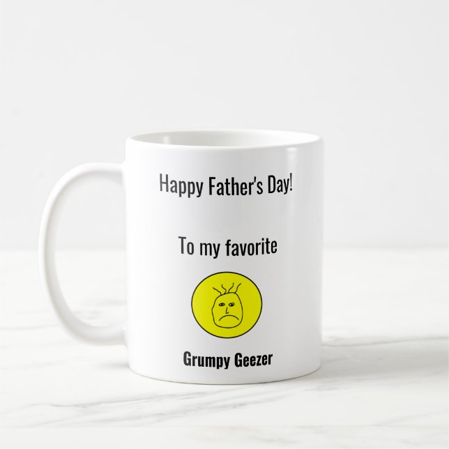 Grumpy Geezer Vatertag Kaffeetasse (Links)