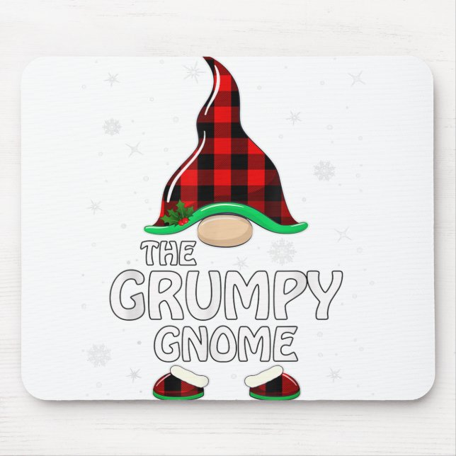 Grumpy Gnome Buffalo Kariert Matching Family Chris Mousepad (Vorne)