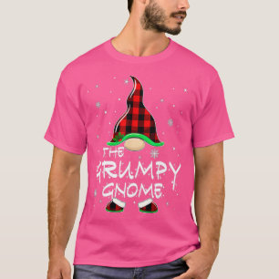 Grumpy Gnome Buffalo Karo Passende Familien Weihna T-Shirt