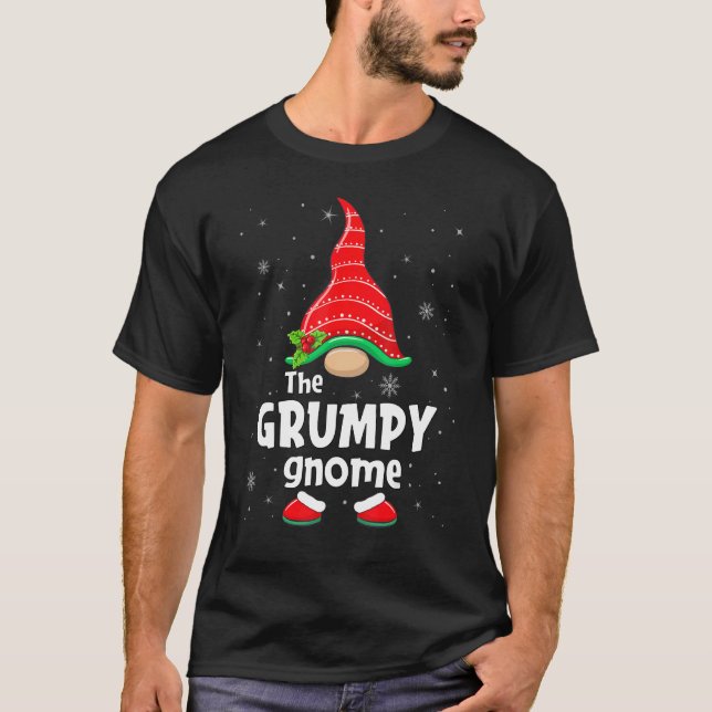 Grumpy Gnome Matching Family Group Christmas Party T-Shirt (Vorderseite)