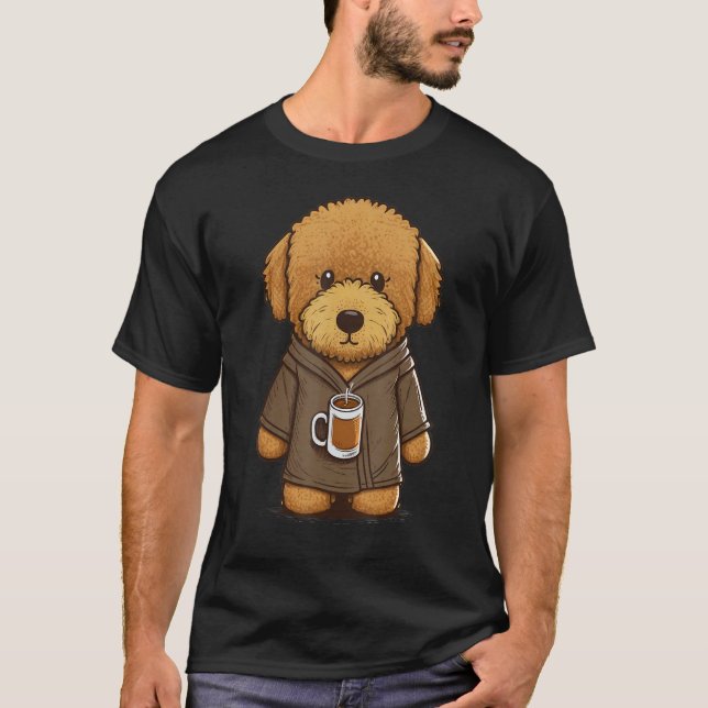 Grumpy Goldendoodle Coffee  on Coffee Golden Doodl T-Shirt (Vorderseite)