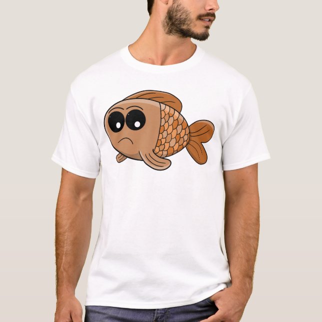 Grumpy Goldfish Cartoon T-Shirt (Vorderseite)