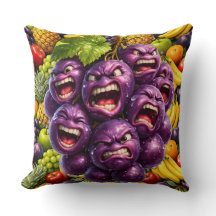 Grumpy grapes and angry fruit funny whimsical kitc