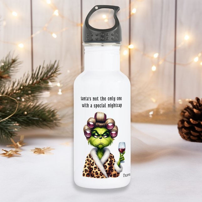 Grumpy Green Furry Lieben Wein Edelstahlflasche (Von Creator hochgeladen)
