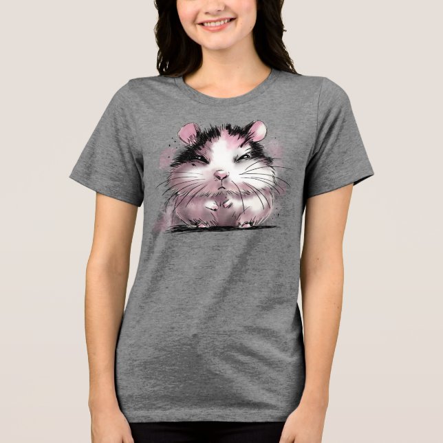 Grumpy Hamster Tri-Blend Shirt (Vorderseite)