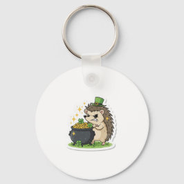 Grumpy Hedgehog St. Patrick's Day Schlüsselanhänger
